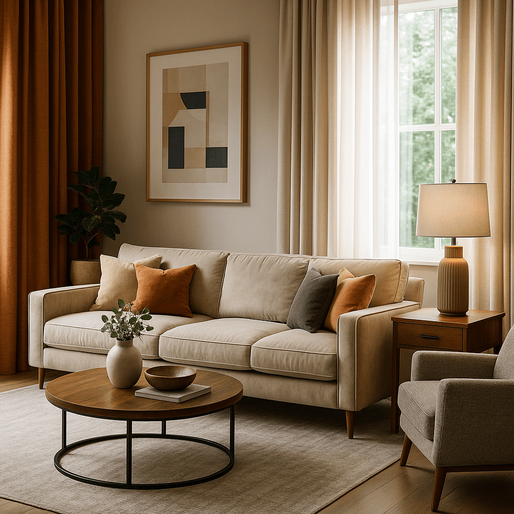 Elevate Every Corner: Designing with Sofas, Furniture & Curtains that Speak Your Style