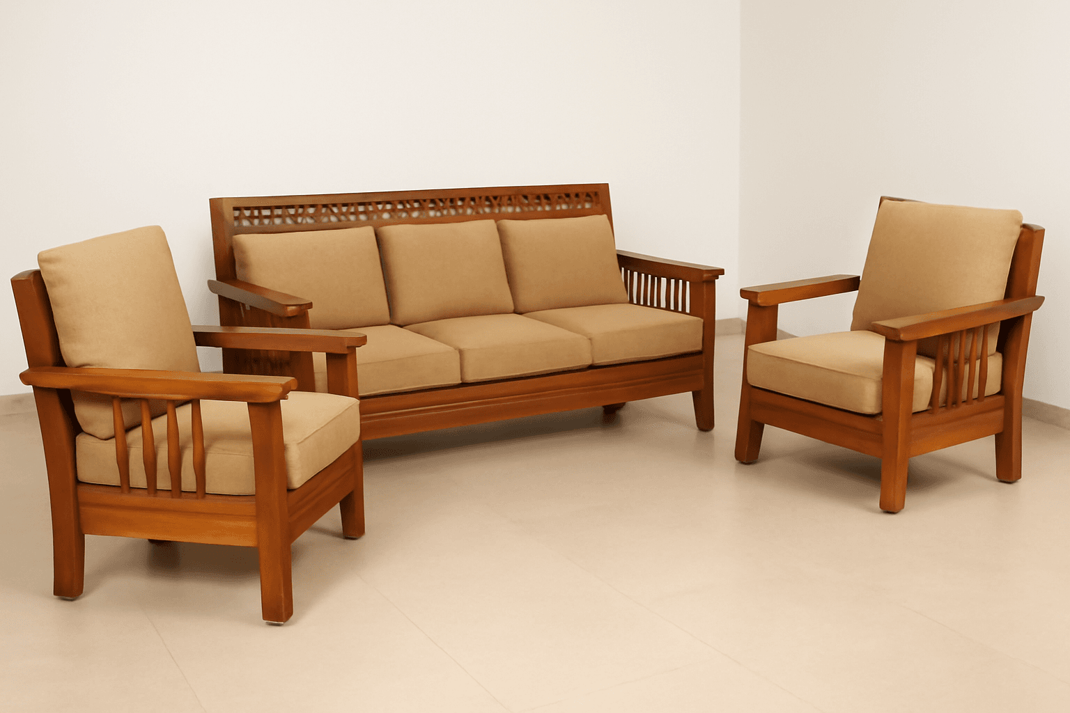 Heritage Classic Teak Wooden Sofa Set Heritage Classic Teak Wooden Sofa Set
