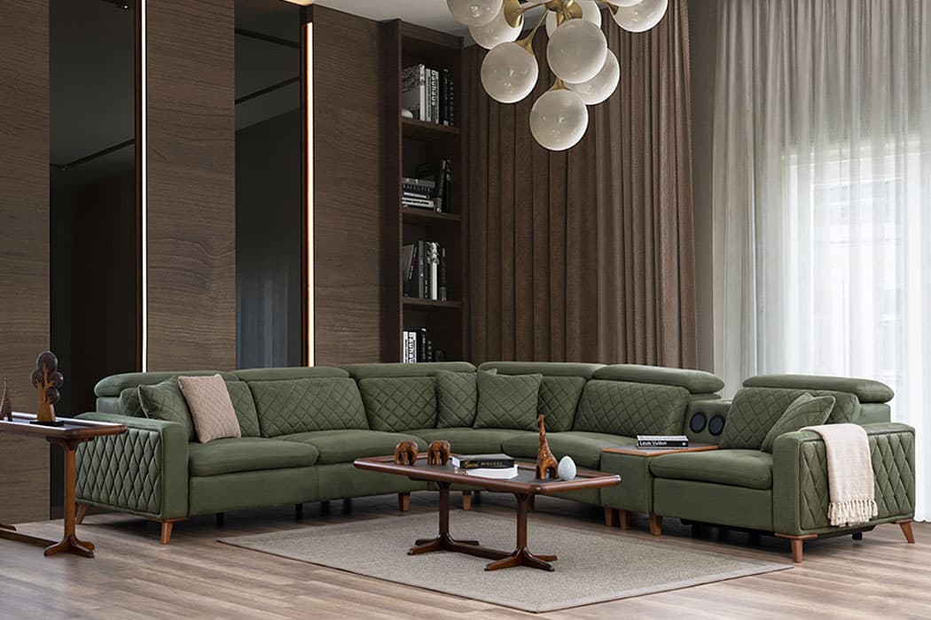 UrbanLuxe Contemporary L Shape Sofa Set UrbanLuxe Contemporary L Shape Sofa Set