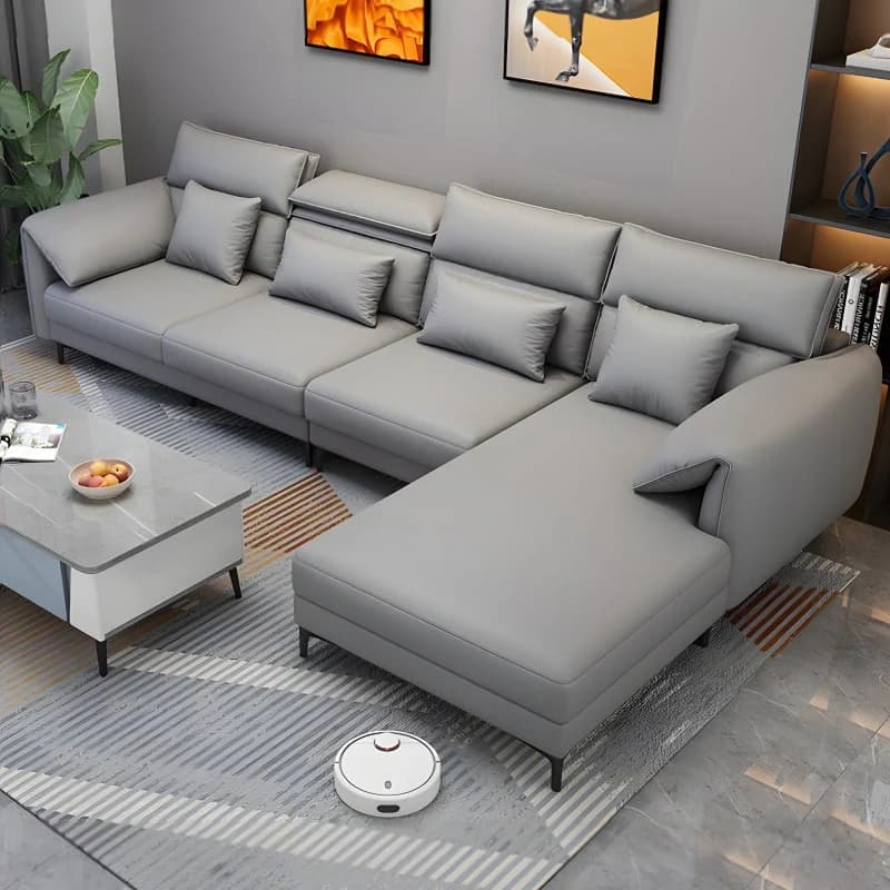 UrbanLuxe Contemporary L Shape Sofa Set UrbanLuxe Contemporary L Shape Sofa Set