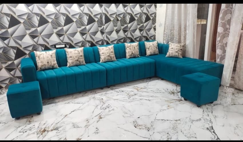 UrbanLuxe Contemporary L Shape Sofa Set UrbanLuxe Contemporary L Shape Sofa Set